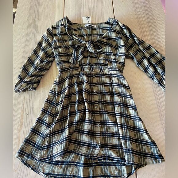 Faithfull The Brand Trinidad Dress in Hillary Plaid -Size 4 Small NWT - Picture 3 of 6